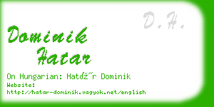 dominik hatar business card